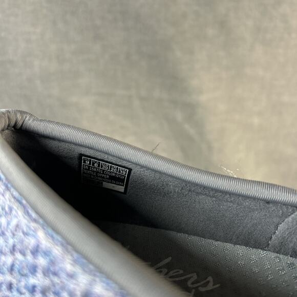 Skechers Air Cooled Memory Foam Wedge Heel Lavender Textile Loafers W 9 - Picture 5 of 8